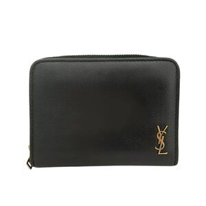 Saint Laurent Monogram Compact Leather Wallet